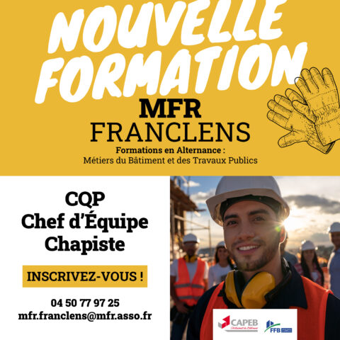 CQP Chef d'équipe chapiste